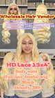 Luwelhair Tiktok version 28inch HD lace 13x4 frontal wig, 613 blonde color, Body Wave, video 140403