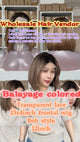 Luwelhair Tiktok version 12inch transparent lace 13x4 frontal wig, Balayage color, video 140209