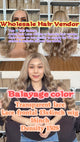 Luwelhair Tiktok version 16inch transparent lace 13x4 frontal wig, Balayage color, video 140326