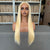Luwelhair Tiktok version 22inch HD lace 5x5 closure wig, blonde color 613, straight, video 140808