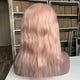 Luwel 13x4 Lace frontal wig transparent lace pink straight and body wave 180% density