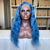 Luwel 13x4 Lace frontal wig transparent lace blue straight and body wave 180% density