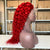 Luwel 13x4 Lace frontal wig transparent lace red curly 180% density