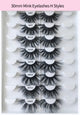 Luwel 3D mink lashes type H, 30mm, regular grade